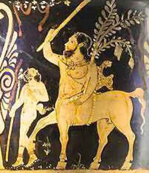 Centaur Chiron accompanied by a satyr