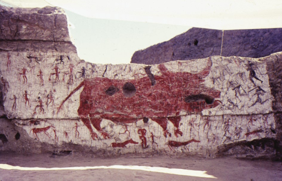 Il grande toro di Catalhoyuek, datato .VIII millennio a.C- Museo dell'Anatolia T