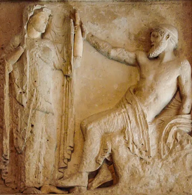 Hera Nuziale e Zeus- dal Tempio di Hera a Selinunte. Museo Archeologico di Palermo IT