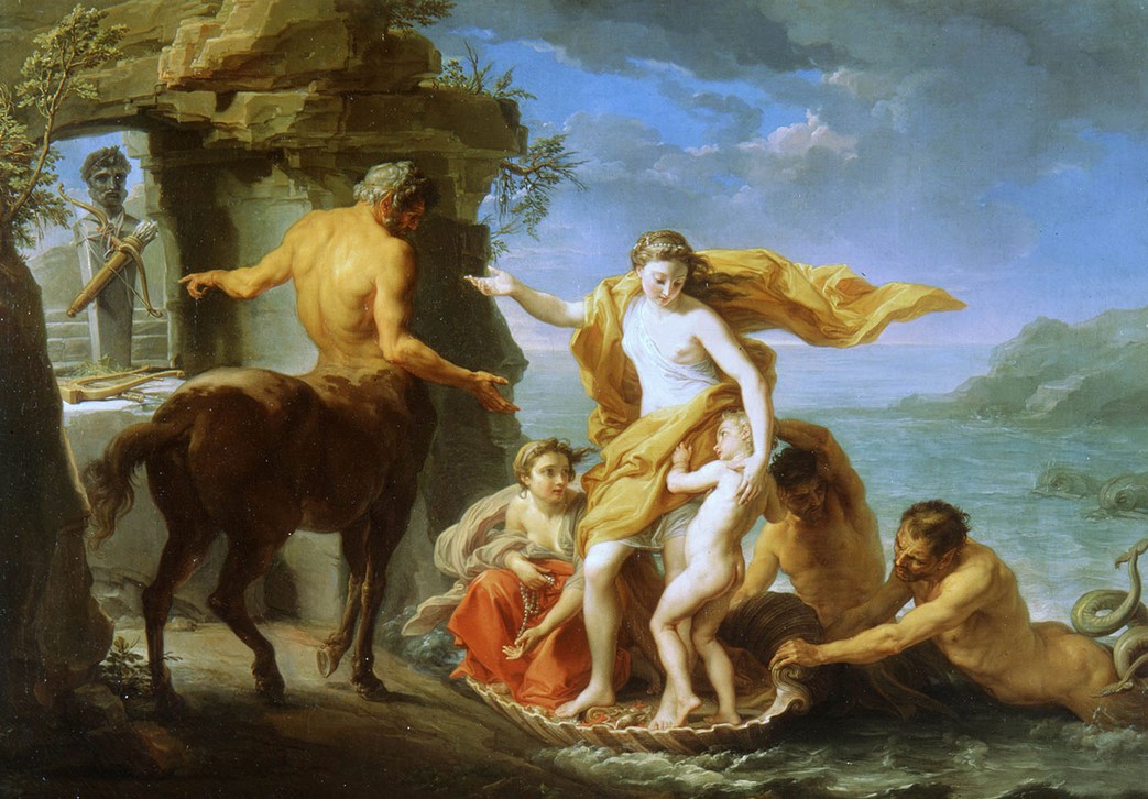 Pompeo Batoni. Thetis entrusts Achilles to Chiron, 1761 – Pilotta complex, Parma IT