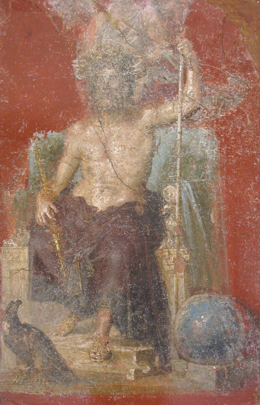 Giove, affresco dalla domus dei Dioscuri in Pompei